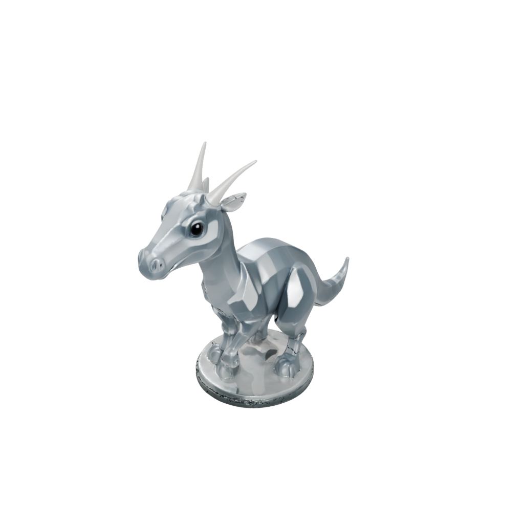 Crystal Chibi Parasaurolophus — dinosaurs 3D print model, STL