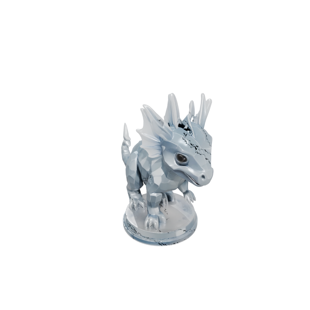 Crystal Chibi Protoceratops — dinosaurs 3D print model, STL
