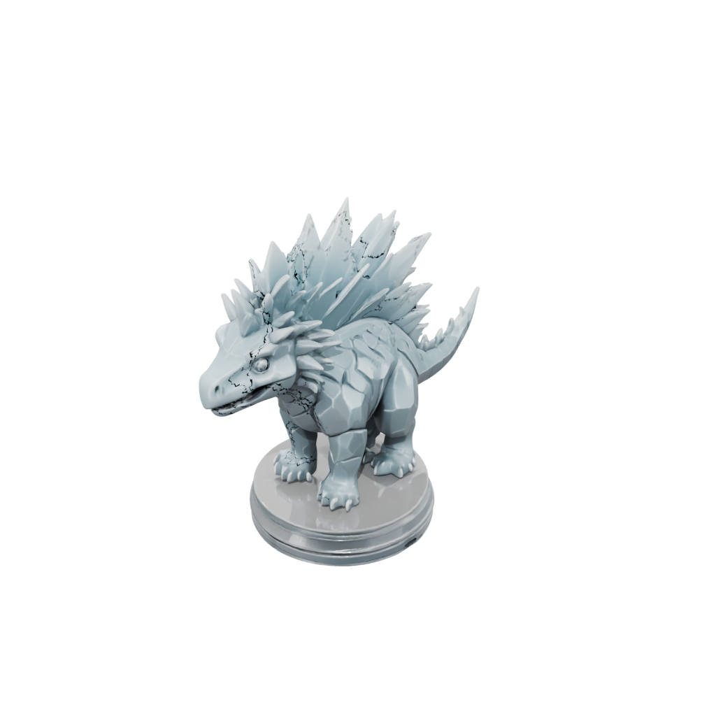 Crystal Chibi Stegosaurus — dinosaurs 3D print model, STL