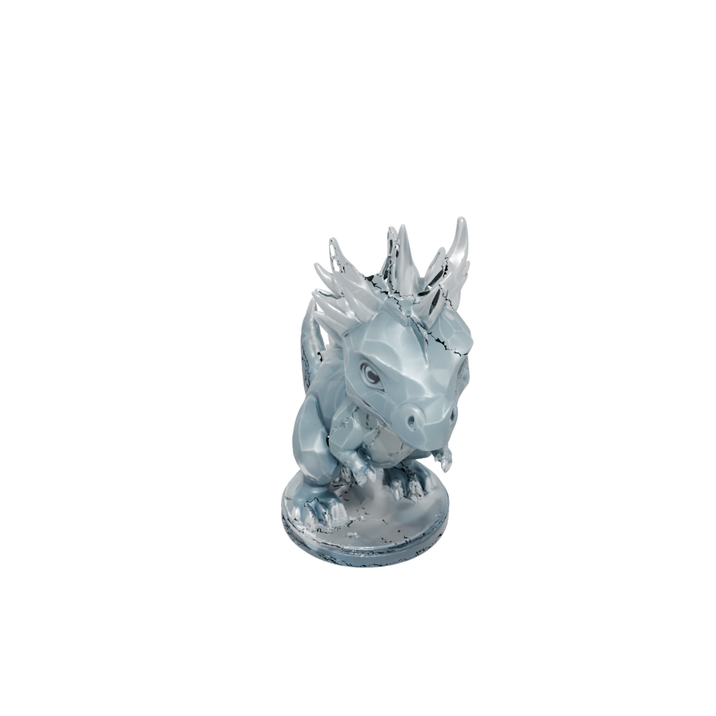 Crystal Chibi Styracosaurus — dinosaurs 3D print model, STL