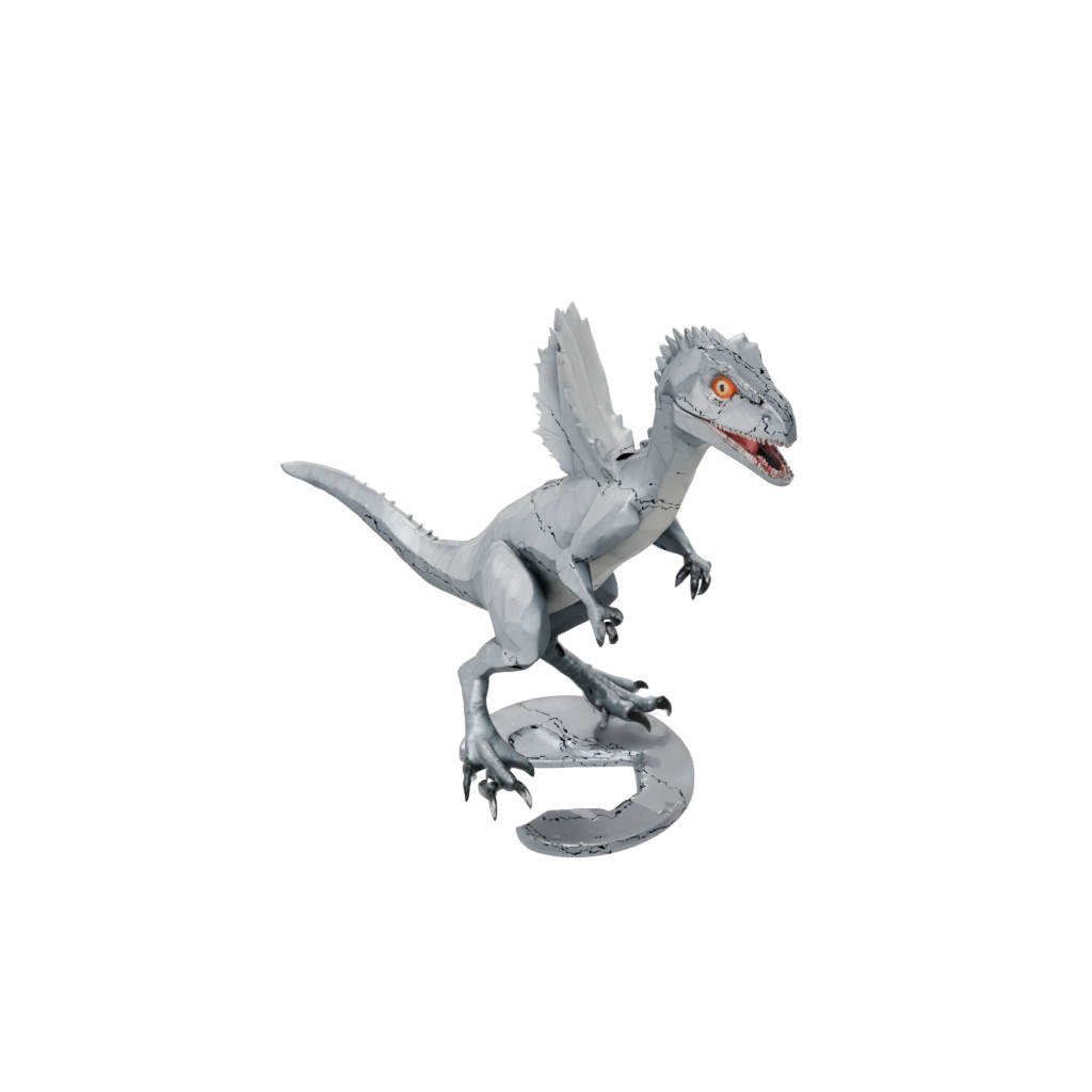 Crystal Chibi Utahraptor — dinosaurs 3D print model, STL