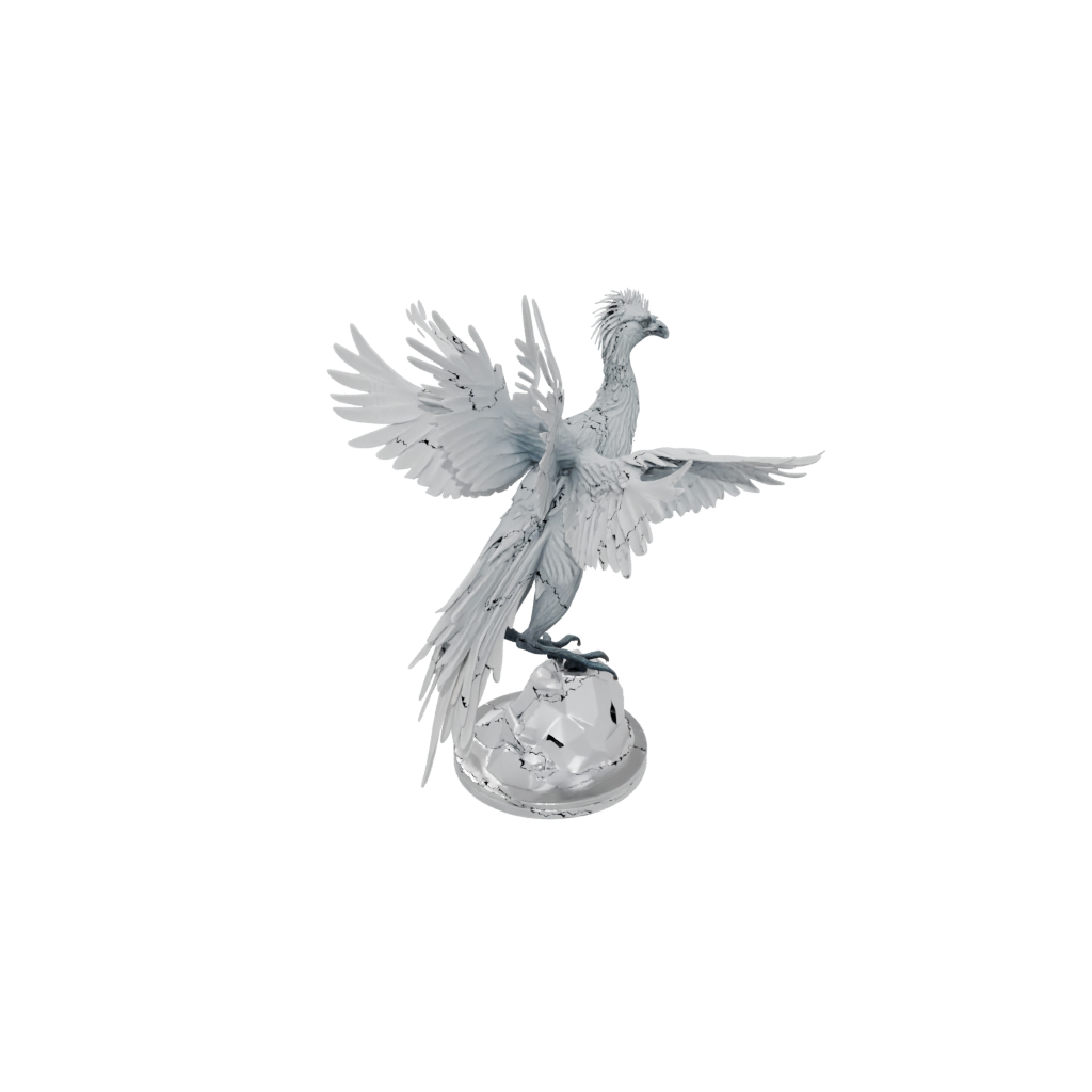 Crystal Feathered Archaeopteryx — dinosaurs 3D print model, STL