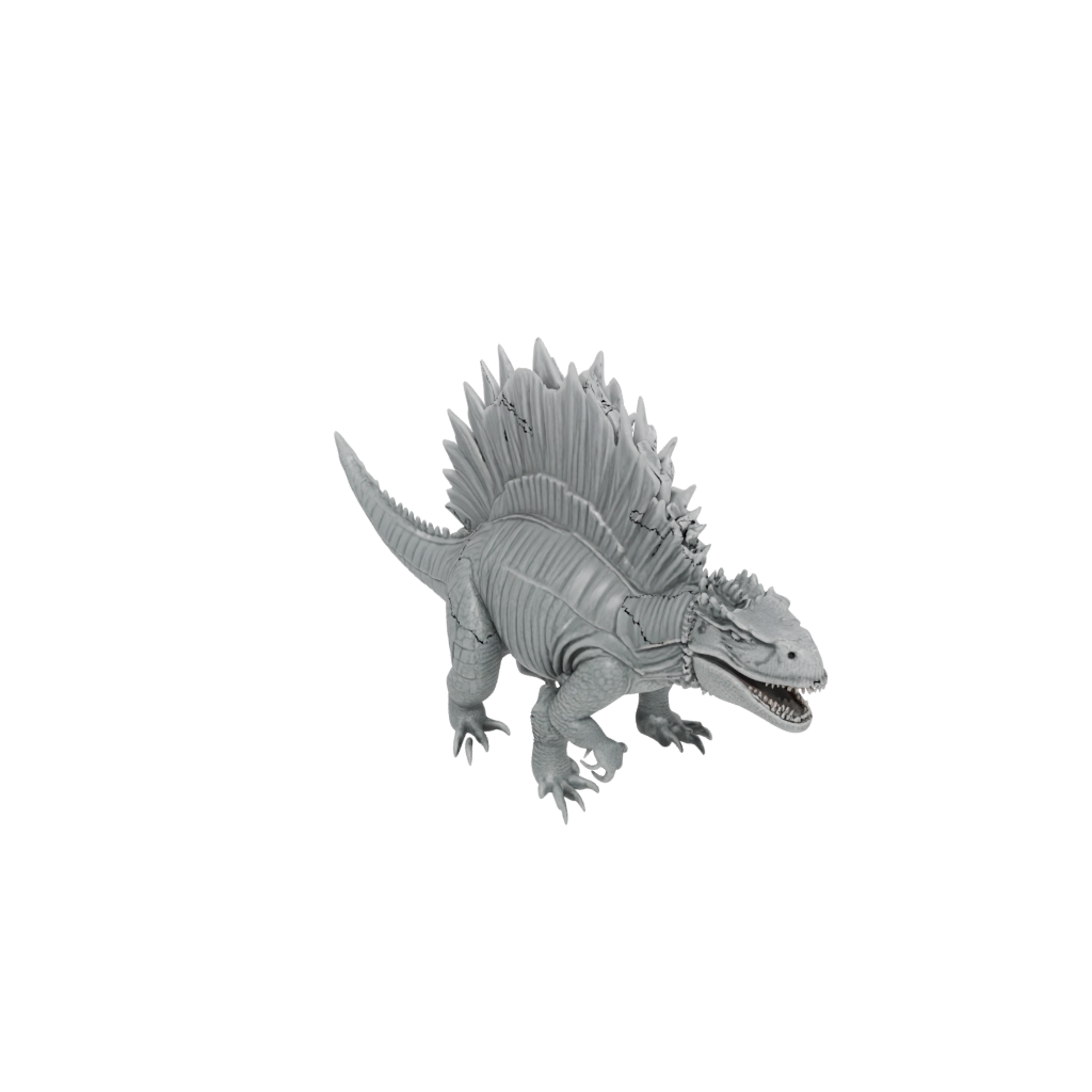 Crystal Feathered Dimetrodon — dinosaurs 3D print model, STL