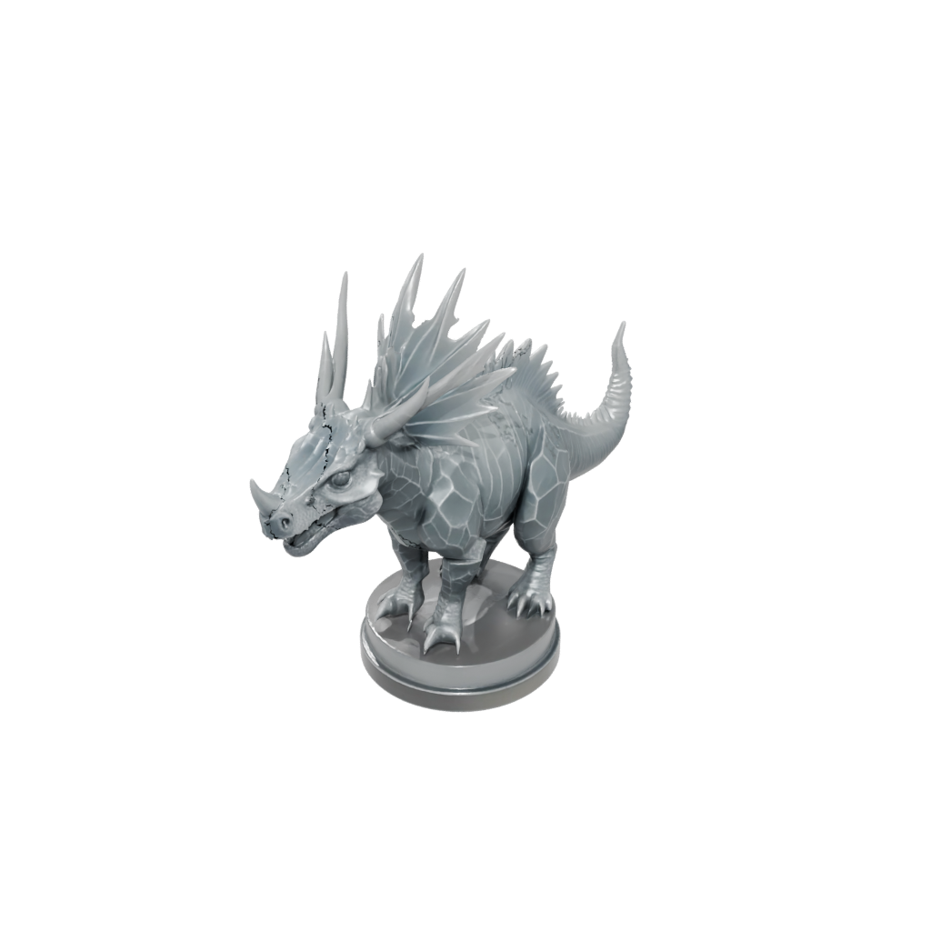 Crystal Feathered Styracosaurus — dinosaurs 3D print model, STL