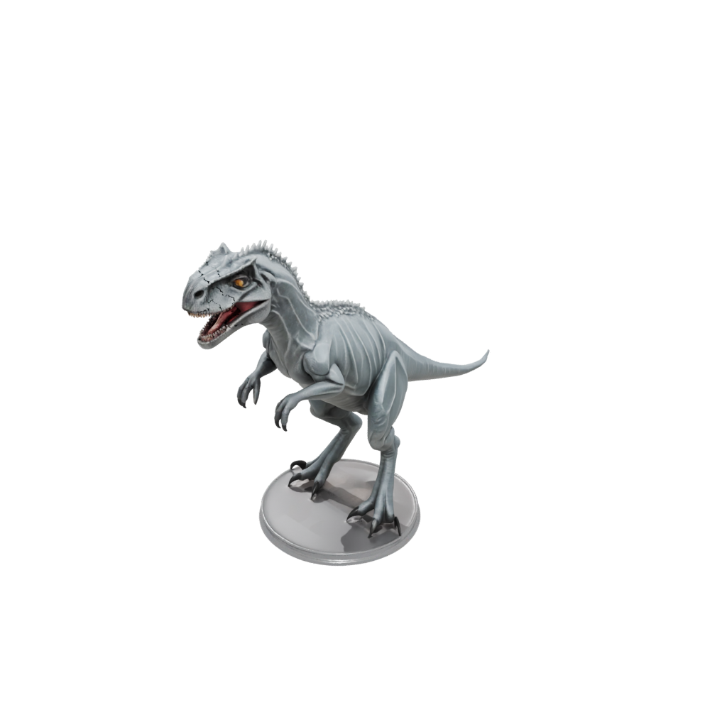 Crystal Flexi Carnotaurus — dinosaurs 3D print model, STL