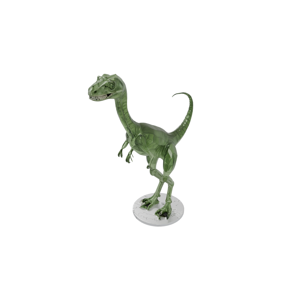 Crystal Flexi Compsognathus — dinosaurs 3D print model, STL
