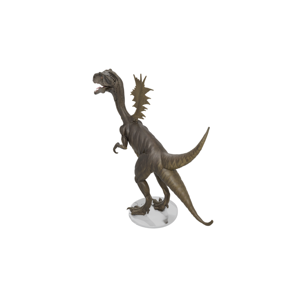 Crystal Flexi Deinonychus — dinosaurs 3D print model, STL