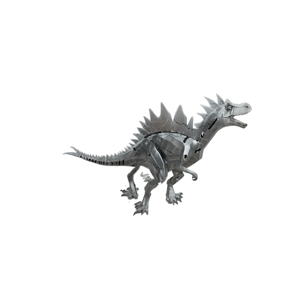 Crystal Flexi Kentrosaurus — dinosaurs 3D print model, STL