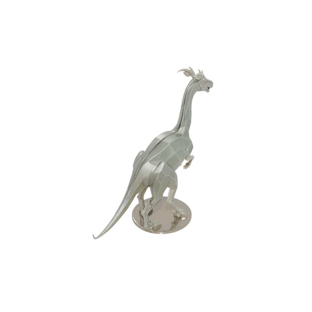 Crystal Flexi Parasaurolophus — dinosaurs 3D print model, STL
