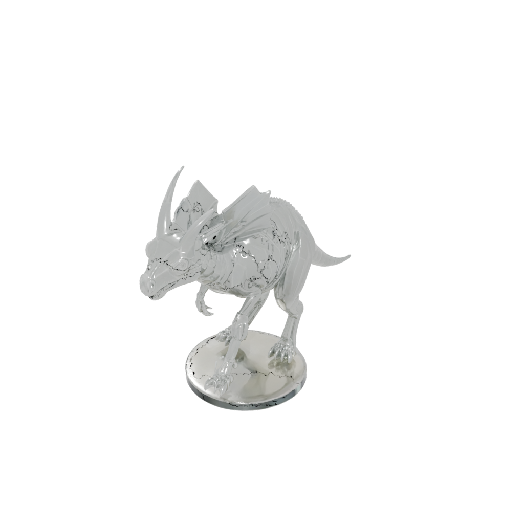 Crystal Flexi Protoceratops — dinosaurs 3D print model, STL