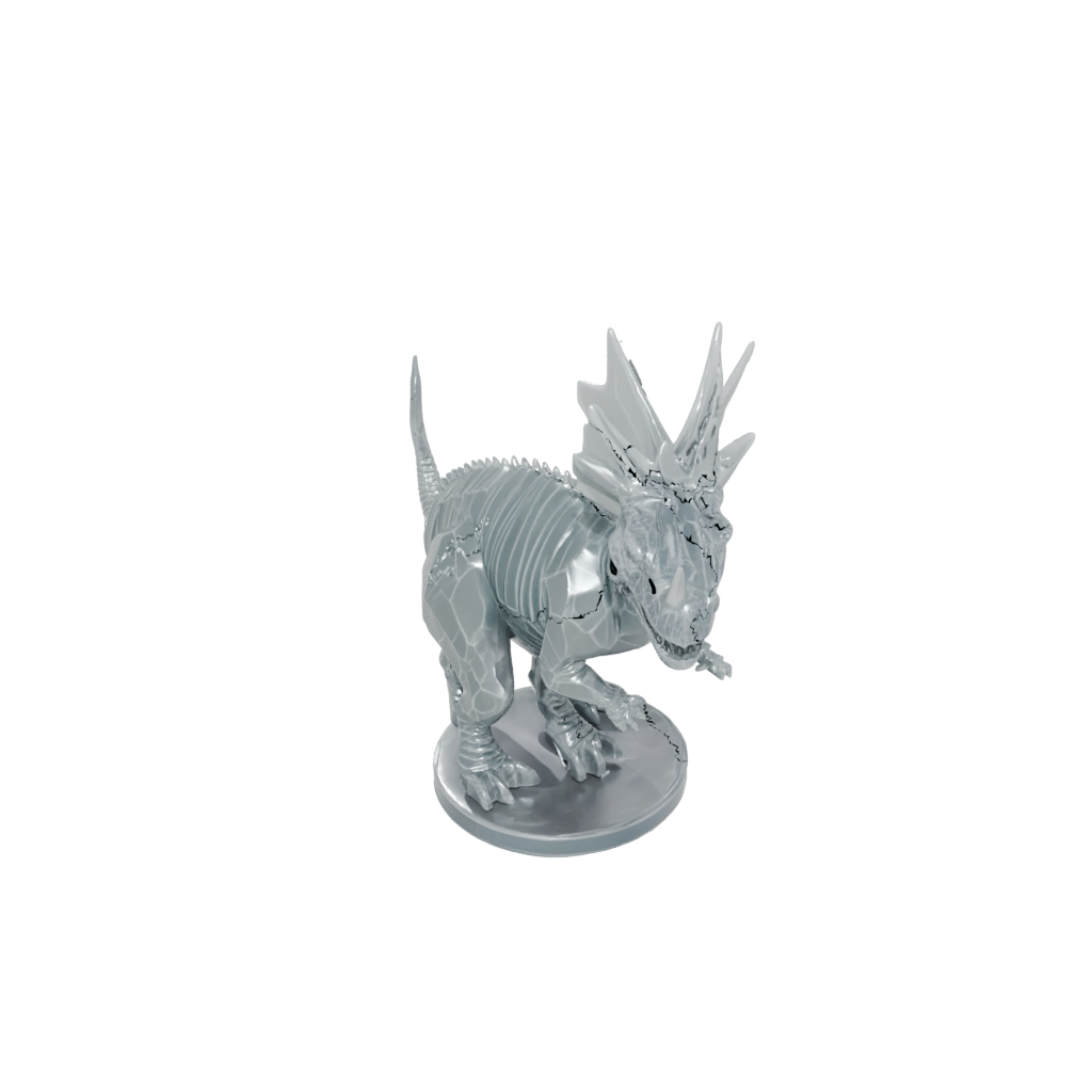 Crystal Flexi Styracosaurus — dinosaurs 3D print model, STL
