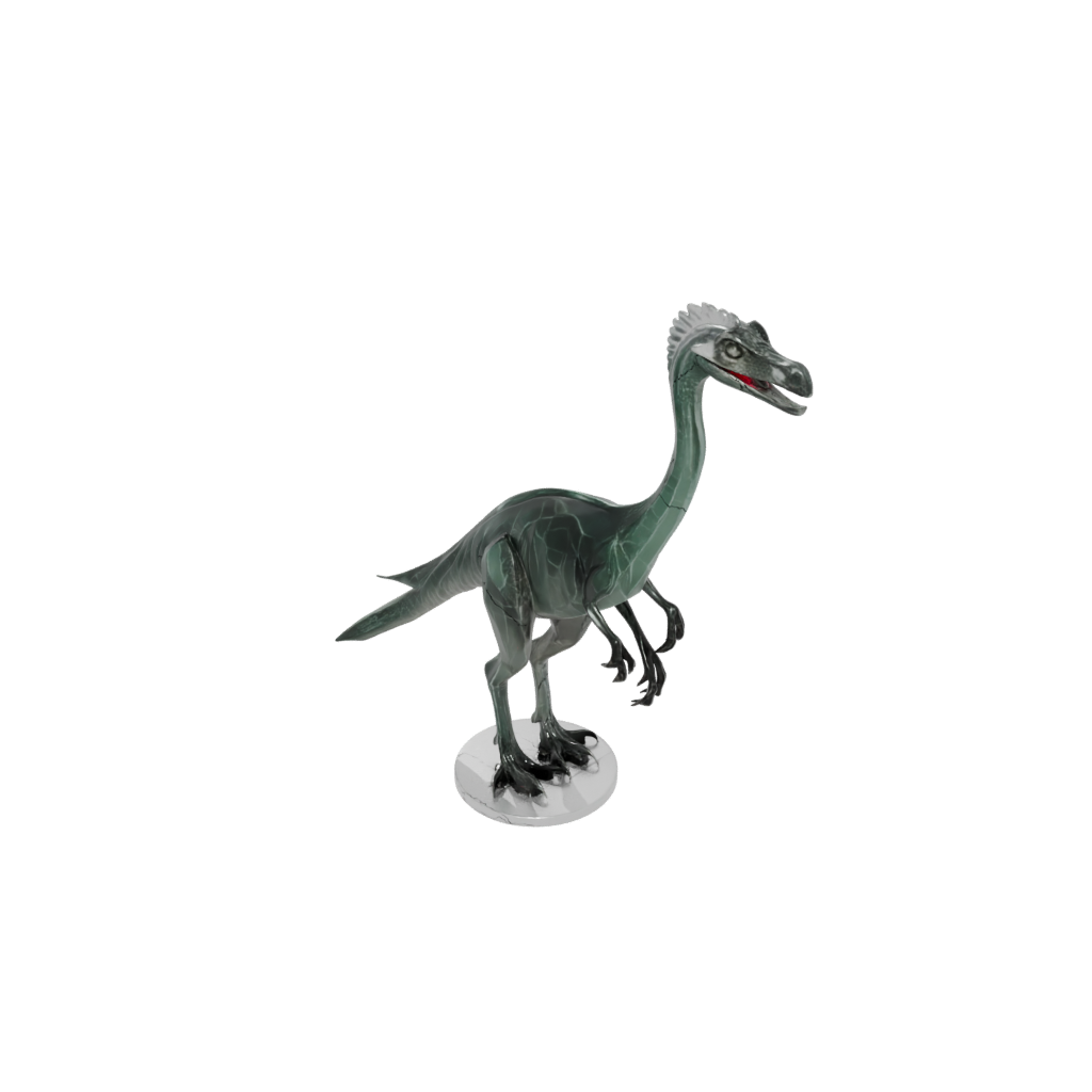 Crystal Flexi Therizinosaurus — dinosaurs 3D print model, STL
