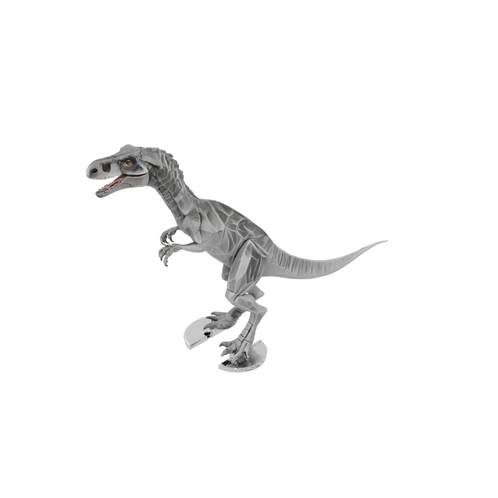 Crystal Flexi Velociraptor — dinosaurs 3D print model, STL