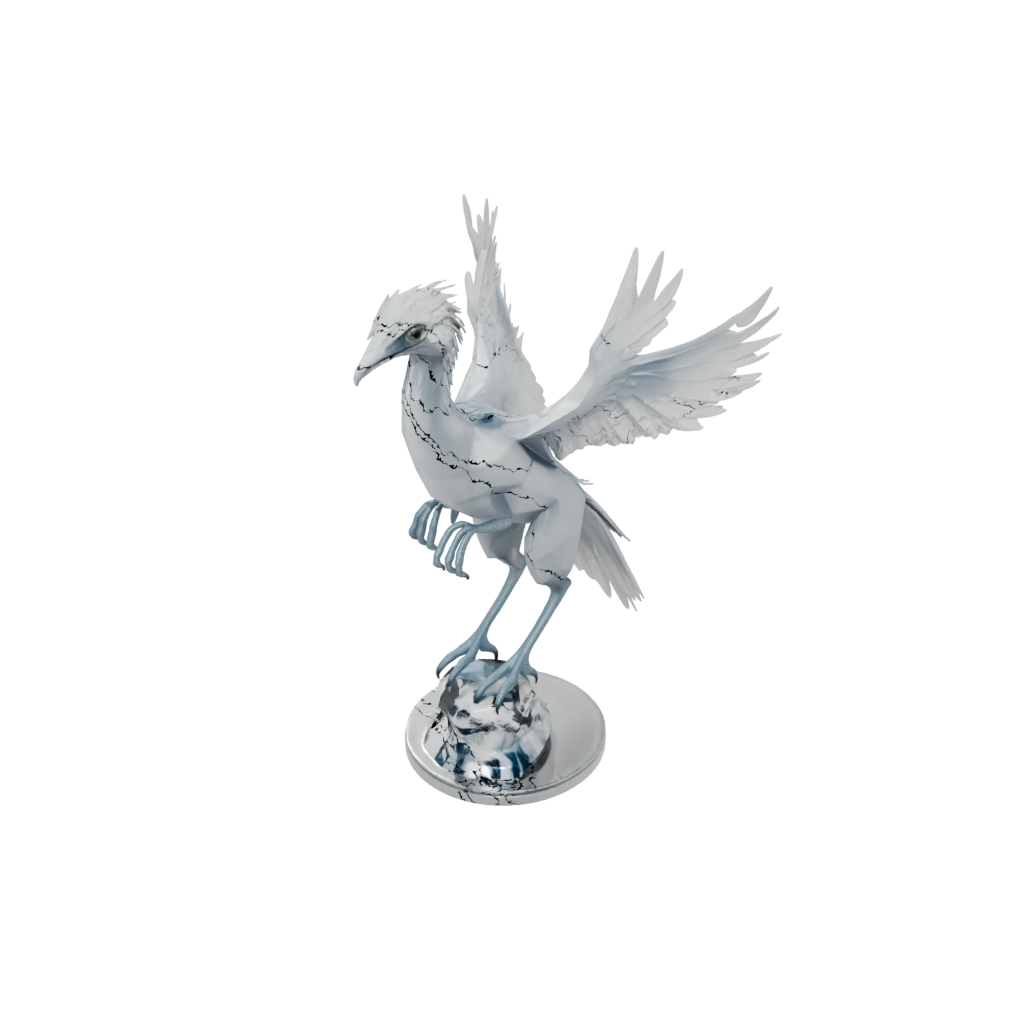 Crystal Low-Poly Archaeopteryx — dinosaurs 3D print model, STL