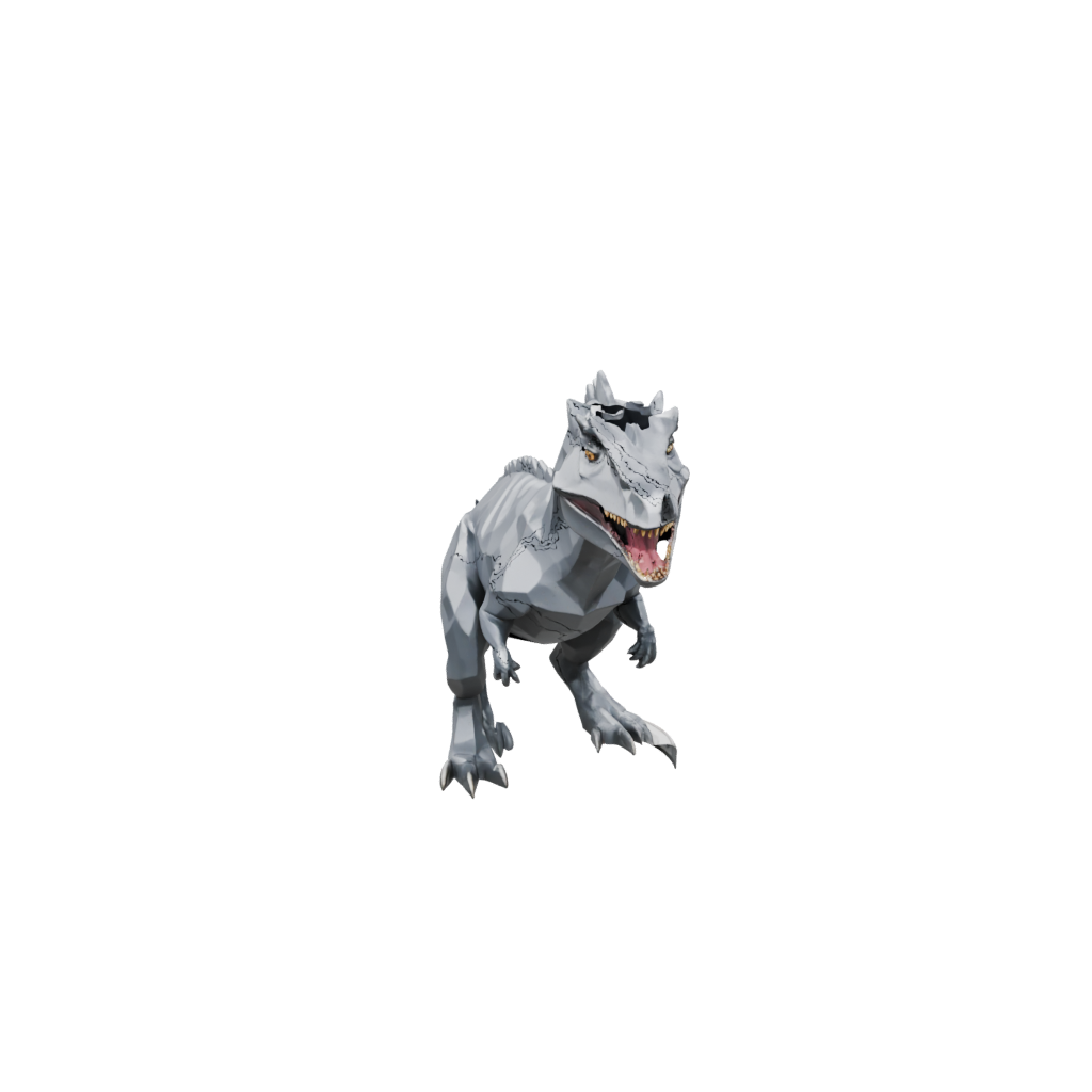 Crystal Low-Poly Carnotaurus