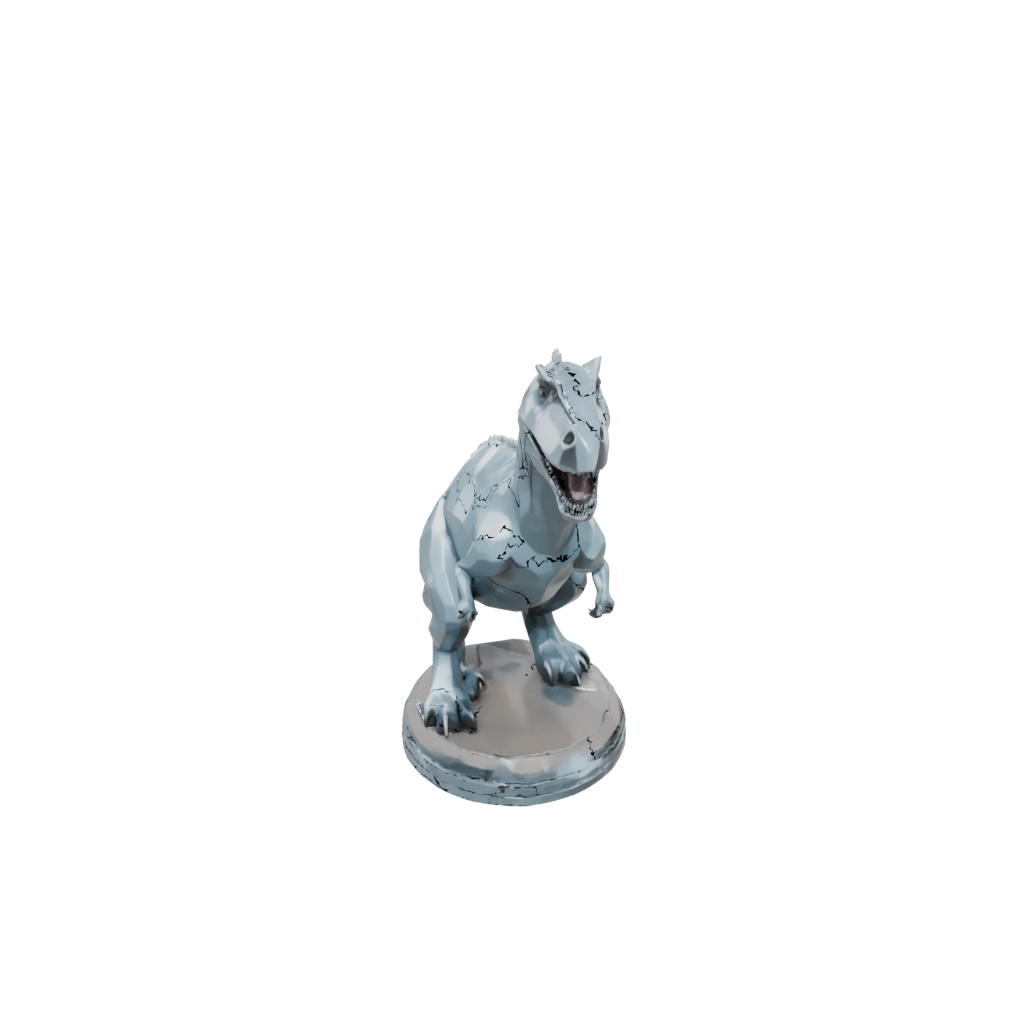 Crystal Low-Poly Iguanodon — dinosaurs 3D print model, STL