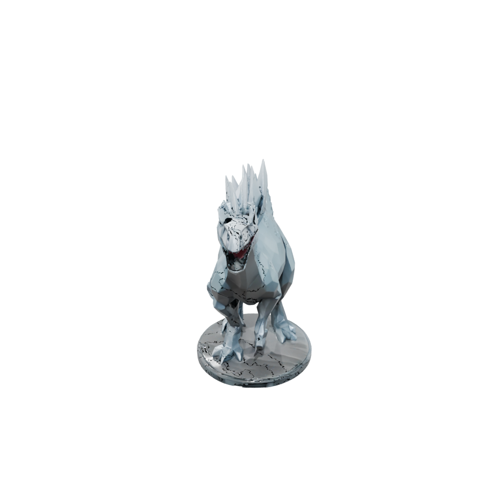 Crystal Low-Poly Kentrosaurus — dinosaurs 3D print model, STL