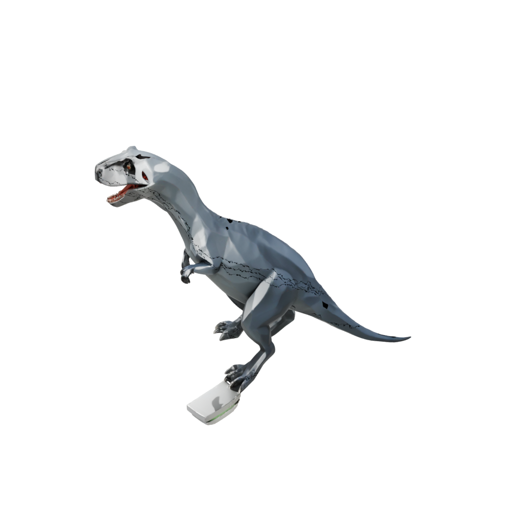 Crystal Low-Poly Megalosaurus — dinosaurs 3D print model, STL