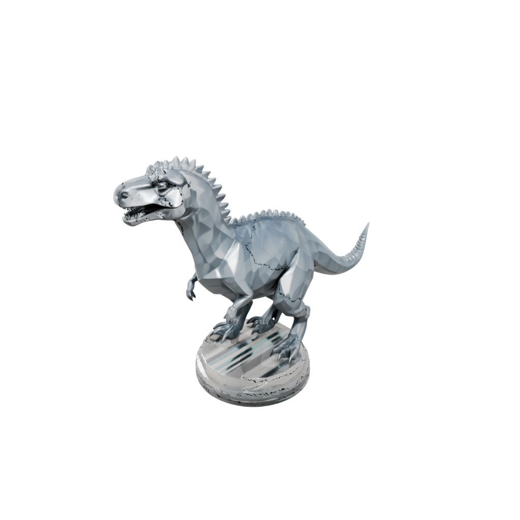 Crystal Low-Poly Pachycephalosaurus — dinosaurs 3D print model, STL