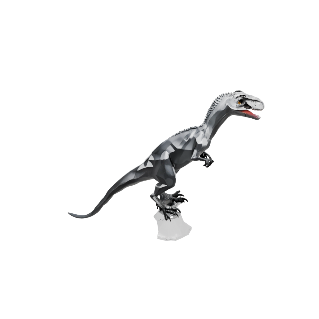 Crystal Low-Poly Utahraptor — dinosaurs 3D print model, STL