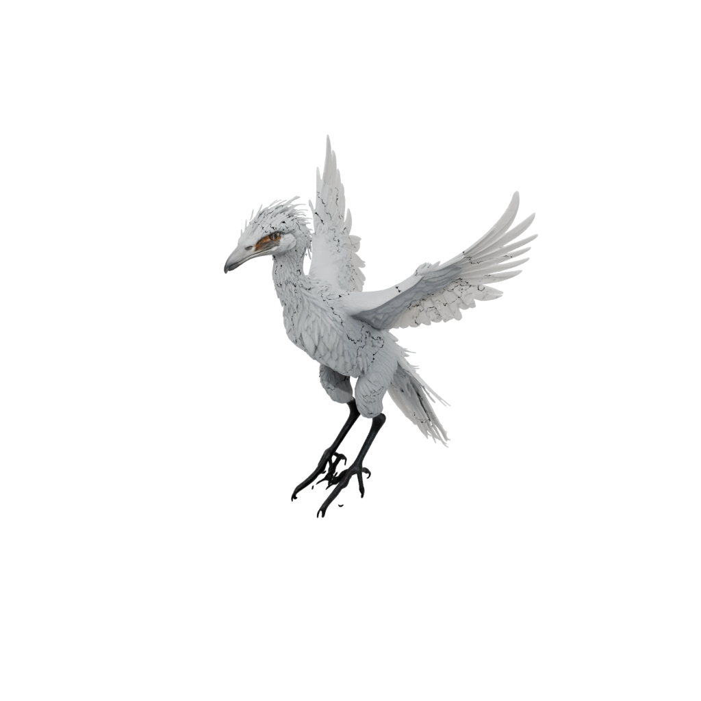 Crystal Archaeopteryx — dinosaurs 3D print model, STL
