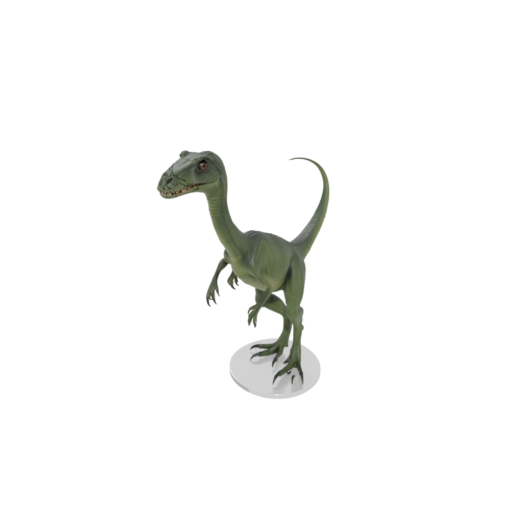 Crystal Compsognathus — dinosaurs 3D print model, STL