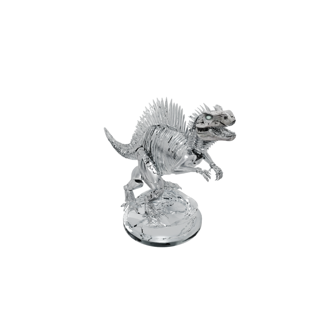 Crystal Skeleton Dimetrodon — dinosaurs 3D print model, STL