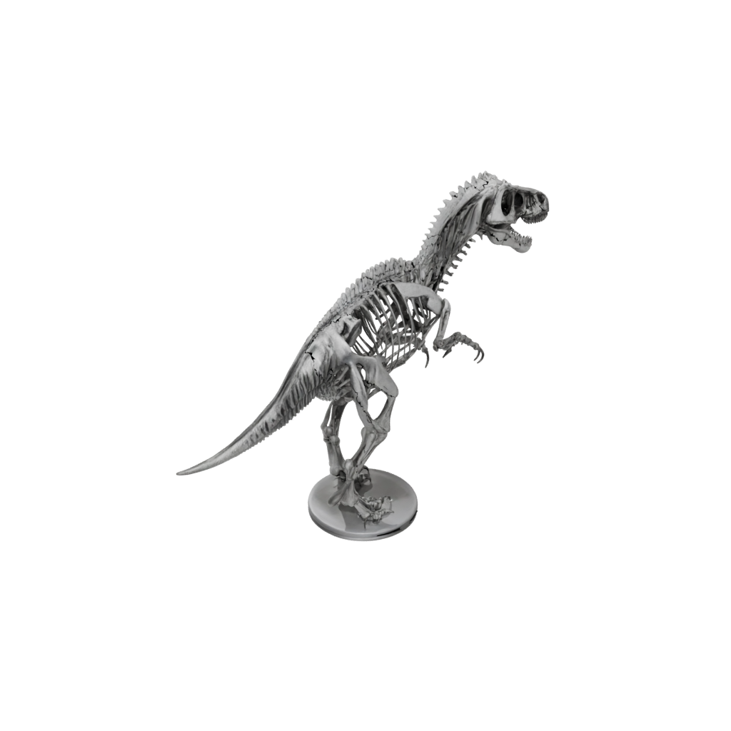 Crystal Skeleton Giganotosaurus — dinosaurs 3D print model, STL