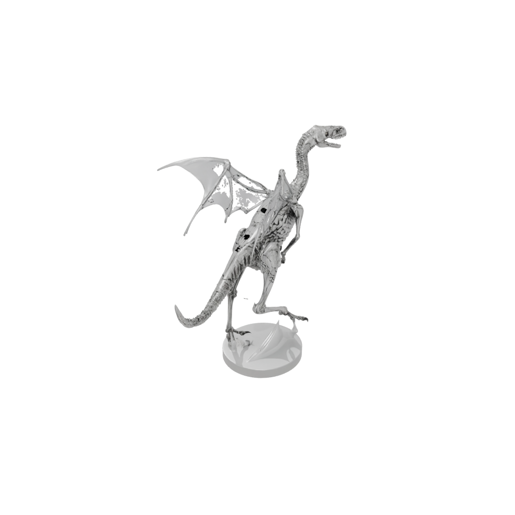 Crystal Skeleton Pterodactyl — dinosaurs 3D print model, STL