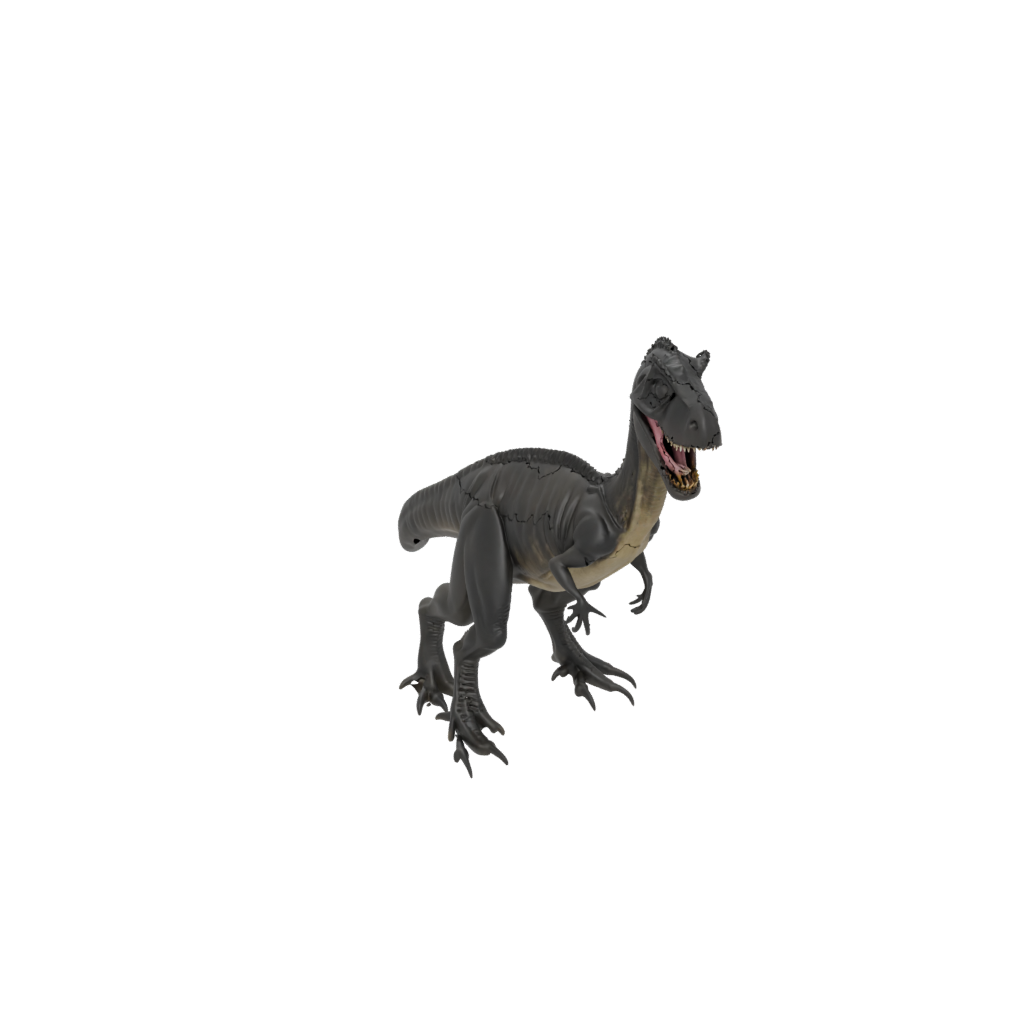 Feathered Allosaurus — dinosaurs 3D print model, STL
