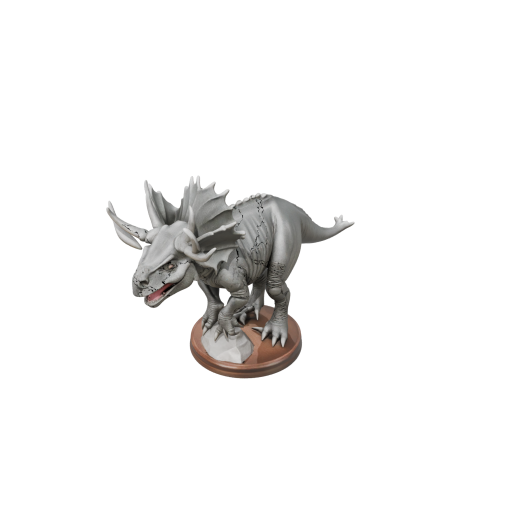 Flexi Triceratops — dinosaurs 3D print model, STL