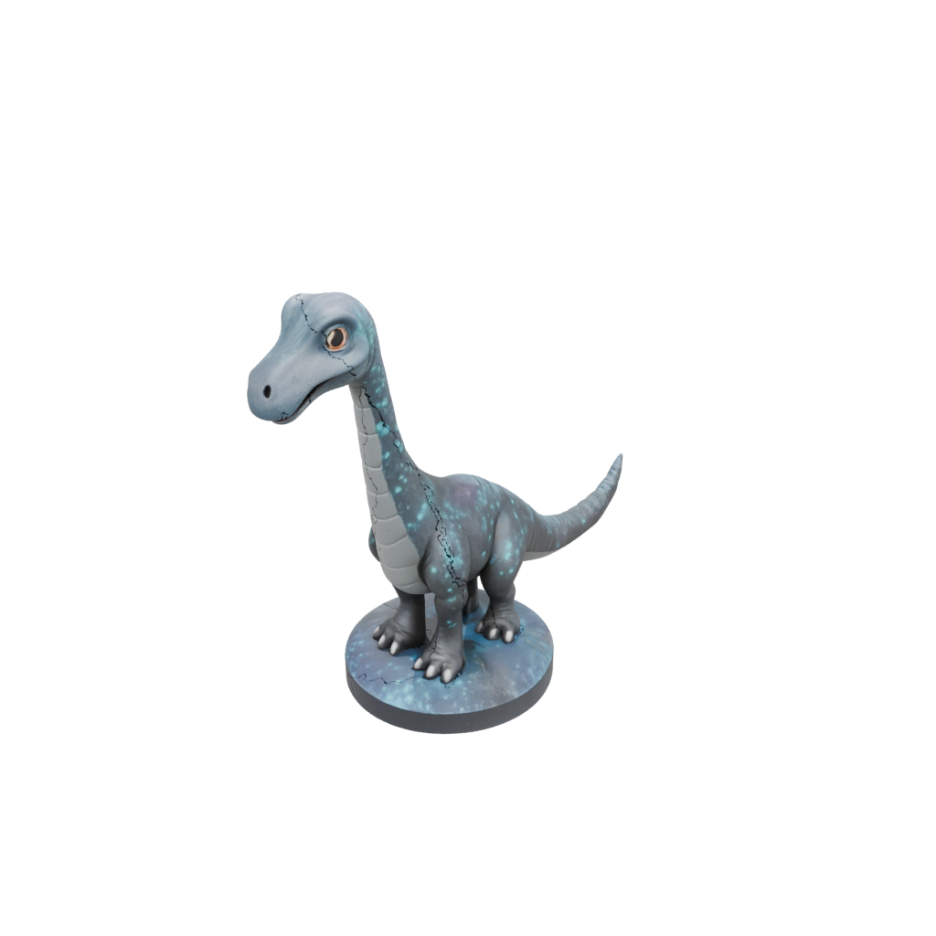 Galaxy Chibi Brachiosaurus — dinosaurs 3D print model, STL