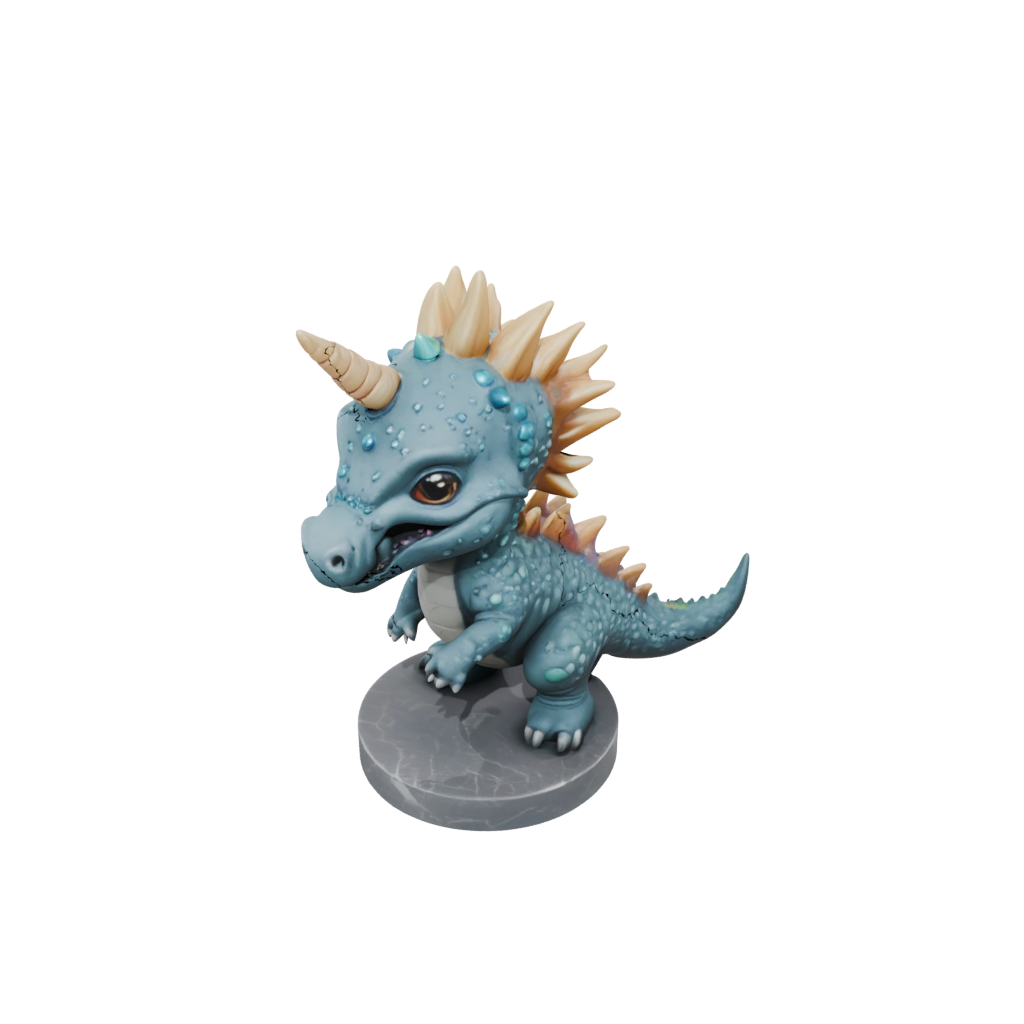 Galaxy Chibi Styracosaurus — dinosaurs 3D print model, STL