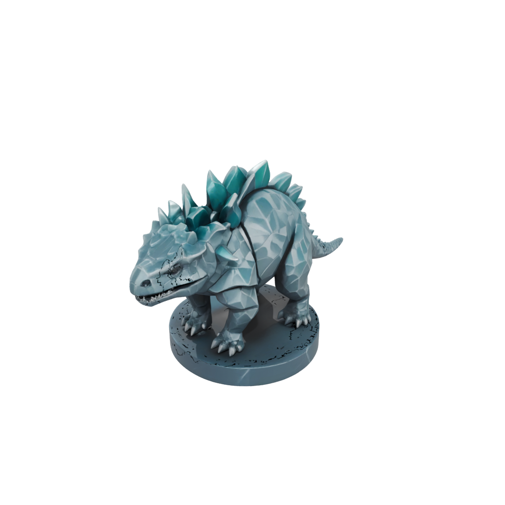 Galaxy Low-Poly Ankylosaurus — dinosaurs 3D print model, STL