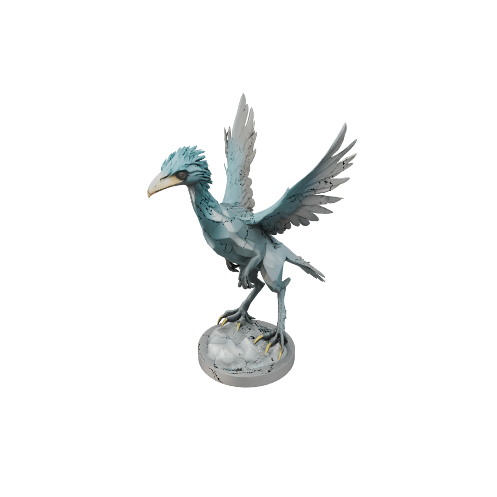Galaxy Low-Poly Archaeopteryx — dinosaurs 3D print model, STL