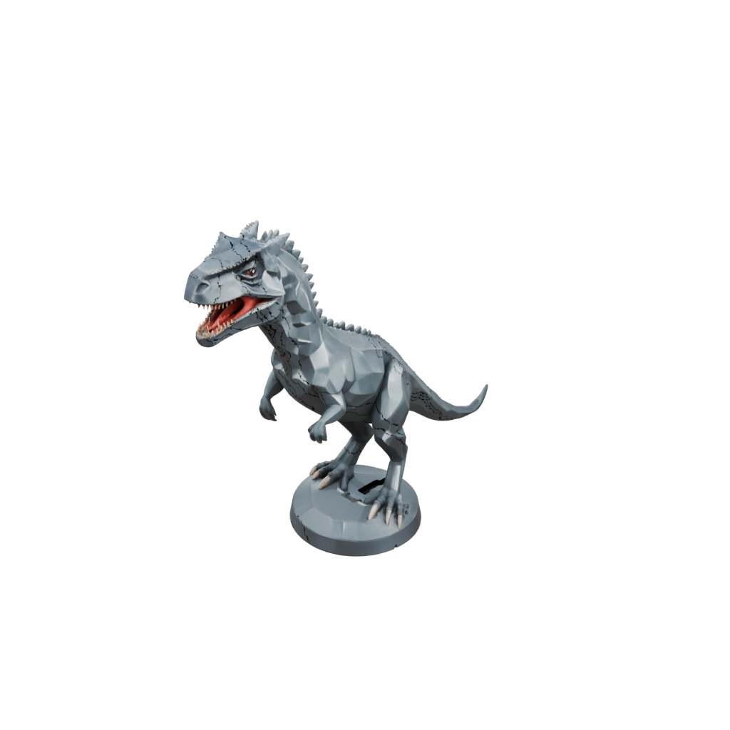 Galaxy Low-Poly Carnotaurus — dinosaurs 3D print model, STL