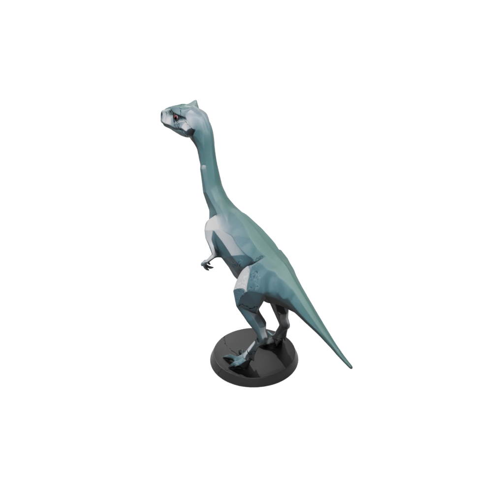 Galaxy Low-Poly Compsognathus — dinosaurs 3D print model, STL