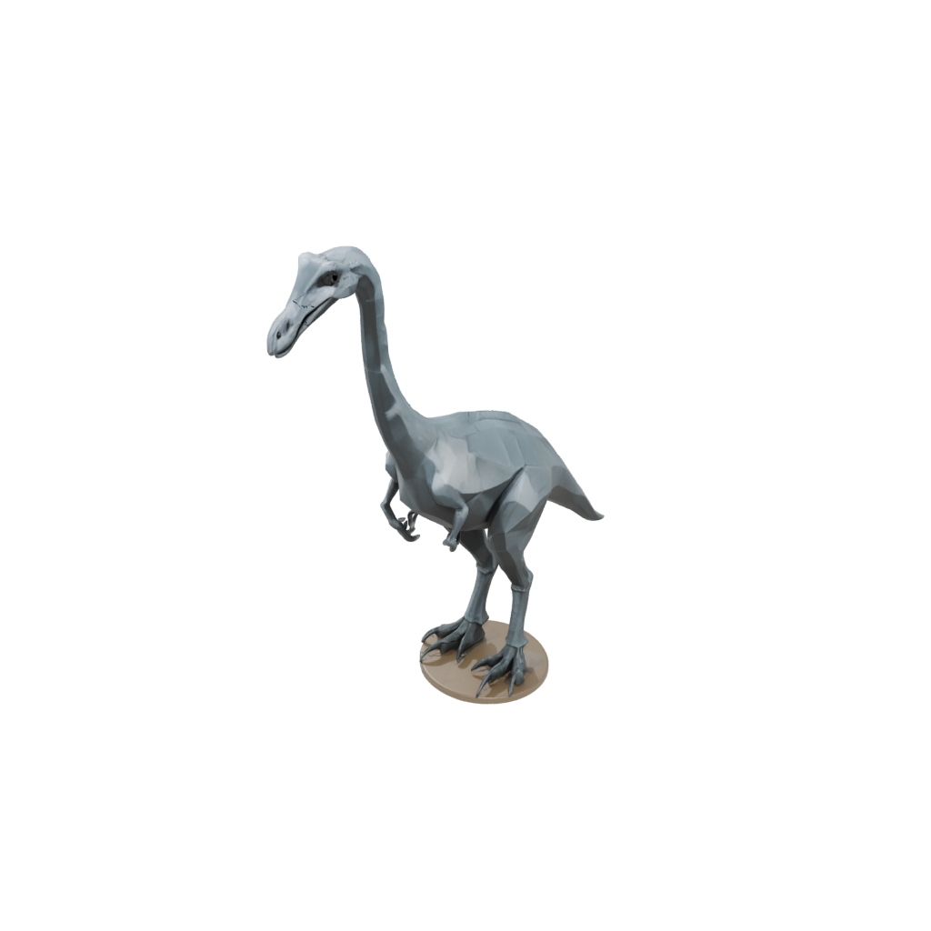 Galaxy Low-Poly Gallimimus — dinosaurs 3D print model, STL