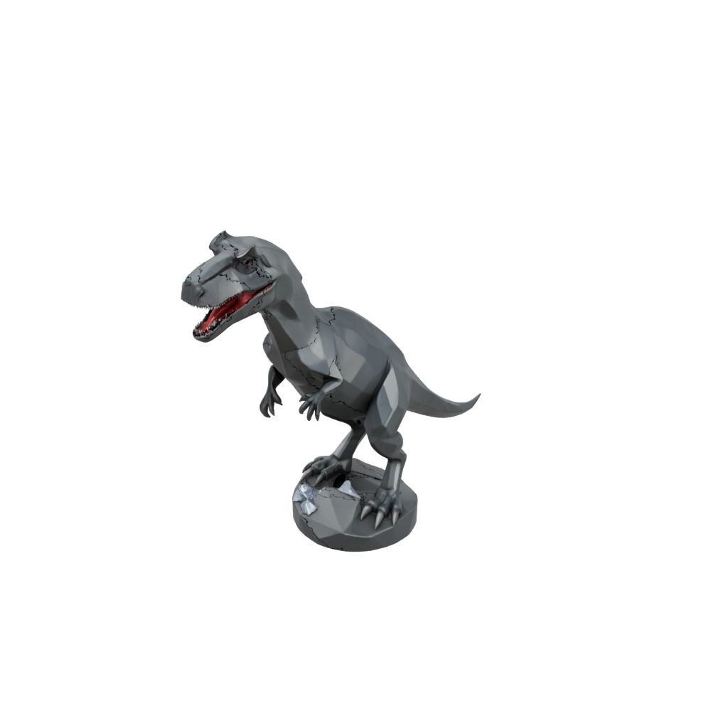 Galaxy Low-Poly Megalosaurus — dinosaurs 3D print model, STL