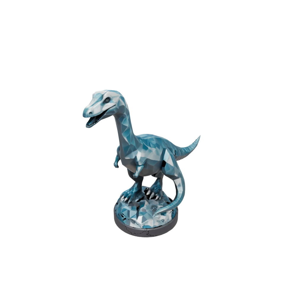 Galaxy Low-Poly Plesiosaur — dinosaurs 3D print model, STL