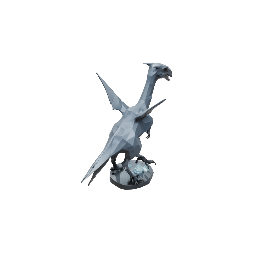 Galaxy Low-Poly Pterodactyl — dinosaurs 3D print model, STL