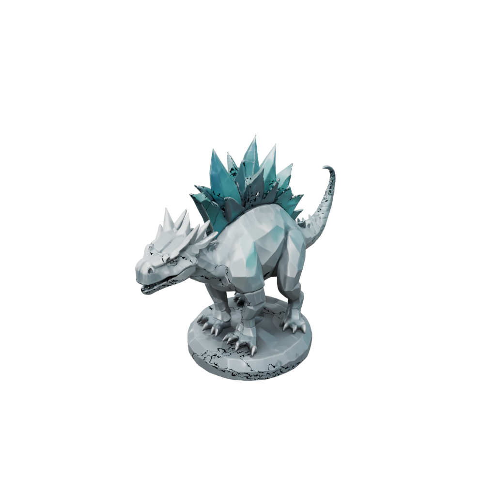 Galaxy Low-Poly Stegosaurus — dinosaurs 3D print model, STL