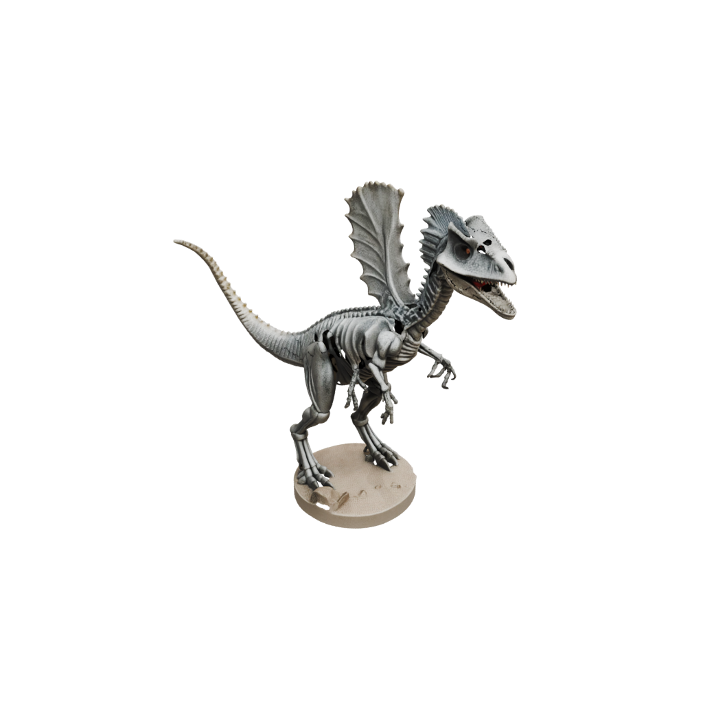 Galaxy Skeleton Dilophosaurus — dinosaurs 3D print model, STL