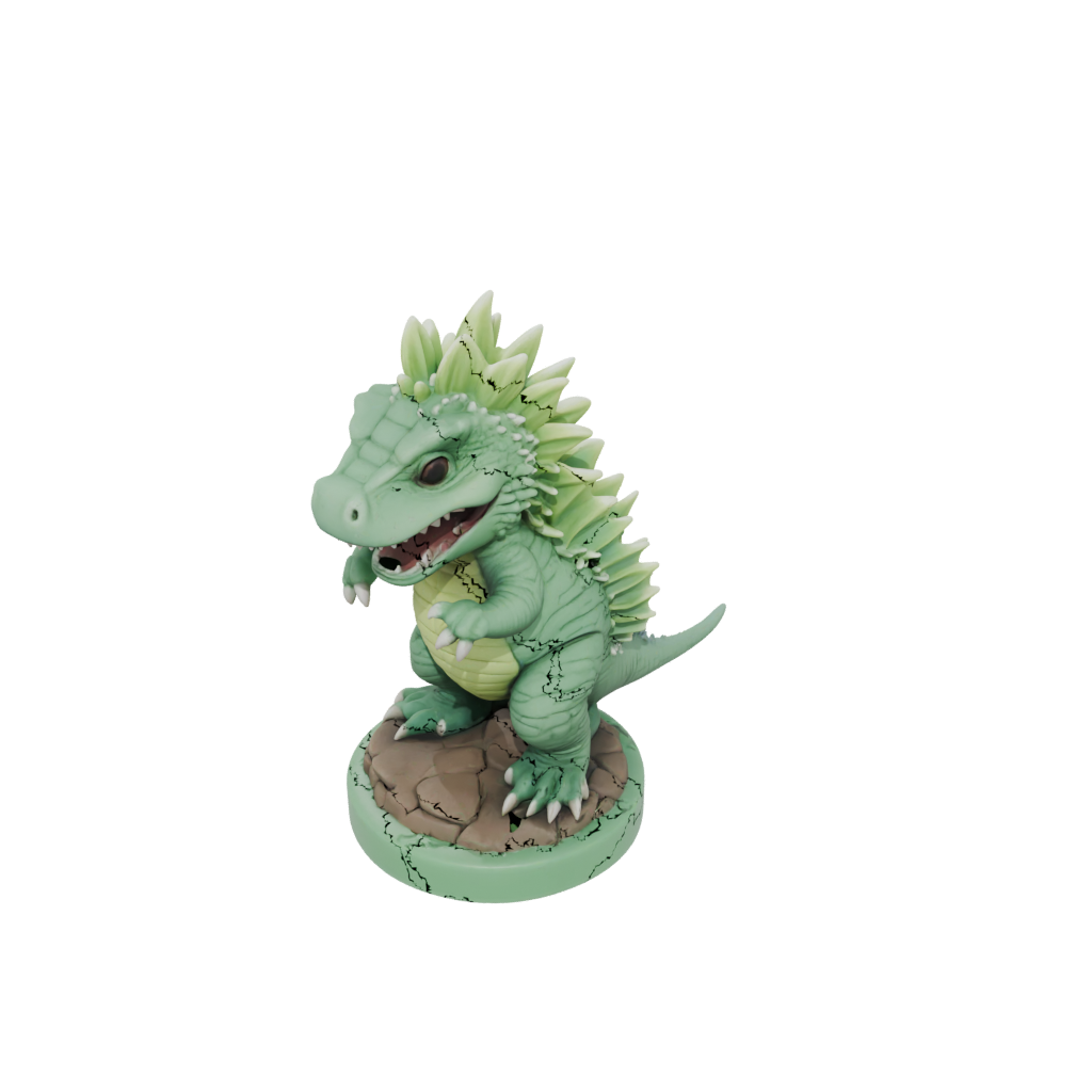 Glow Chibi Dimetrodon — dinosaurs 3D print model, STL