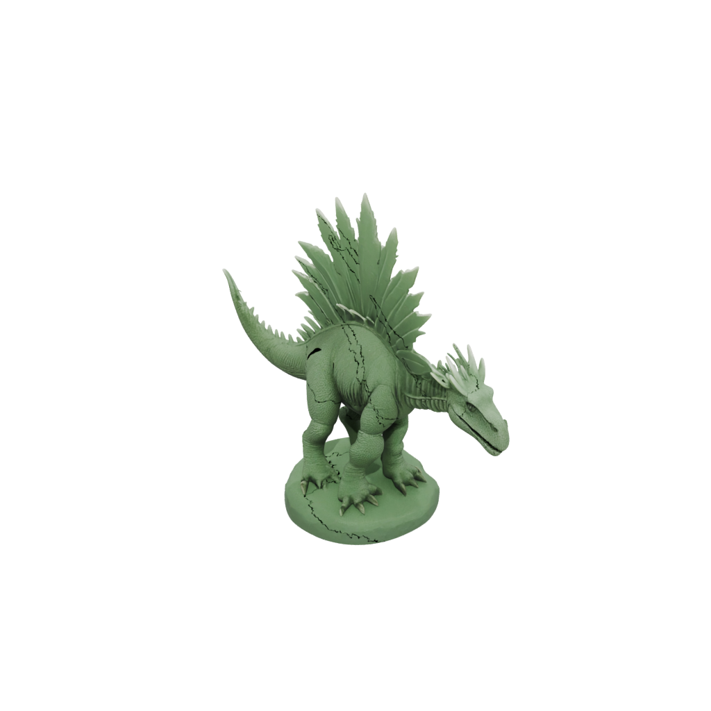 Glow Feathered Stegosaurus — dinosaurs 3D print model, STL