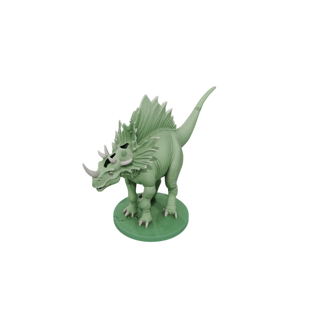 Glow Feathered Triceratops — dinosaurs 3D print model, STL