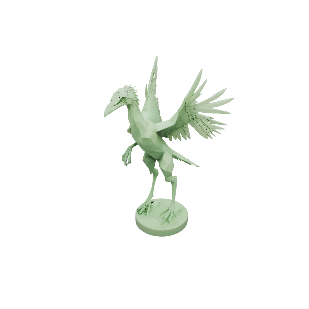 Glow Low-Poly Archaeopteryx