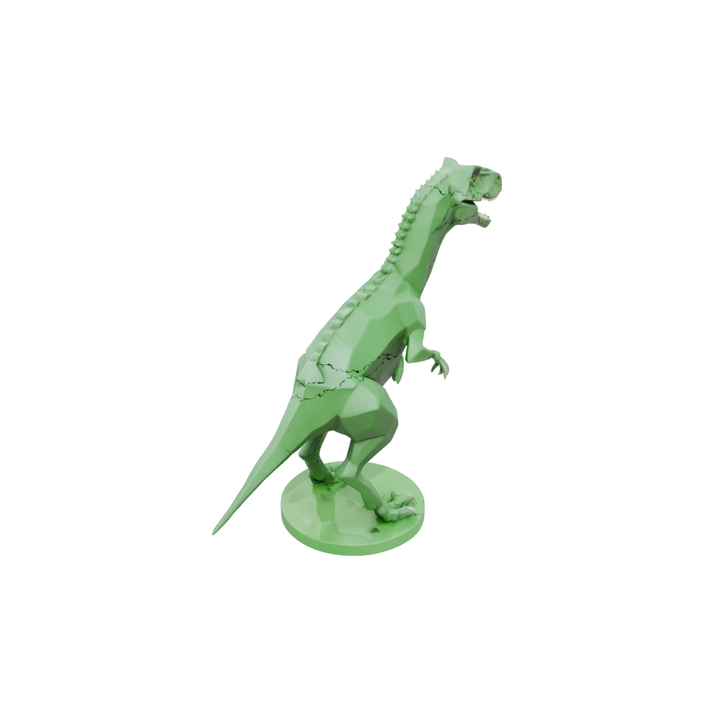 Glow Low-Poly Baryonyx — dinosaurs 3D print model, STL