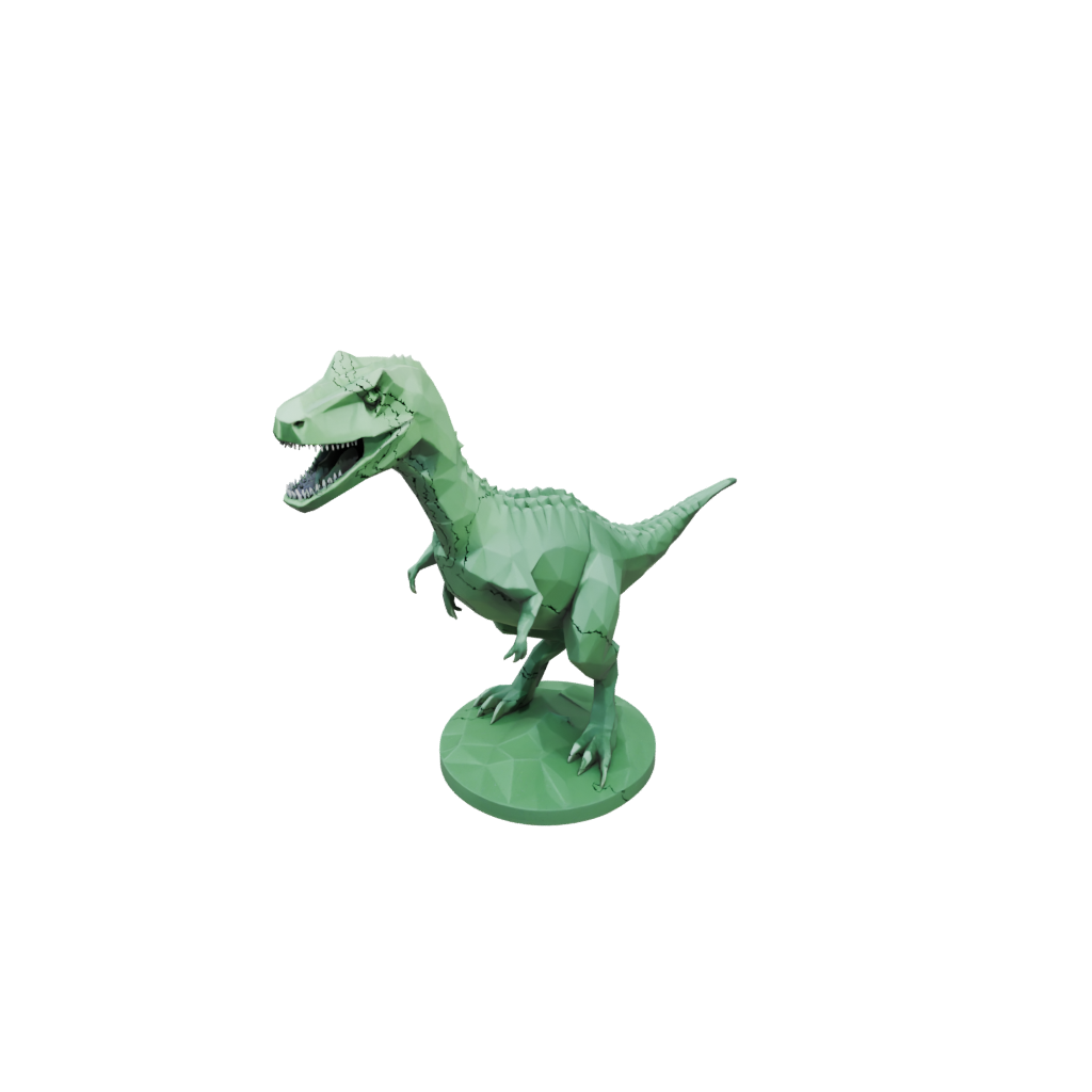 Glow Low-Poly Mosasaurus — dinosaurs 3D print model, STL