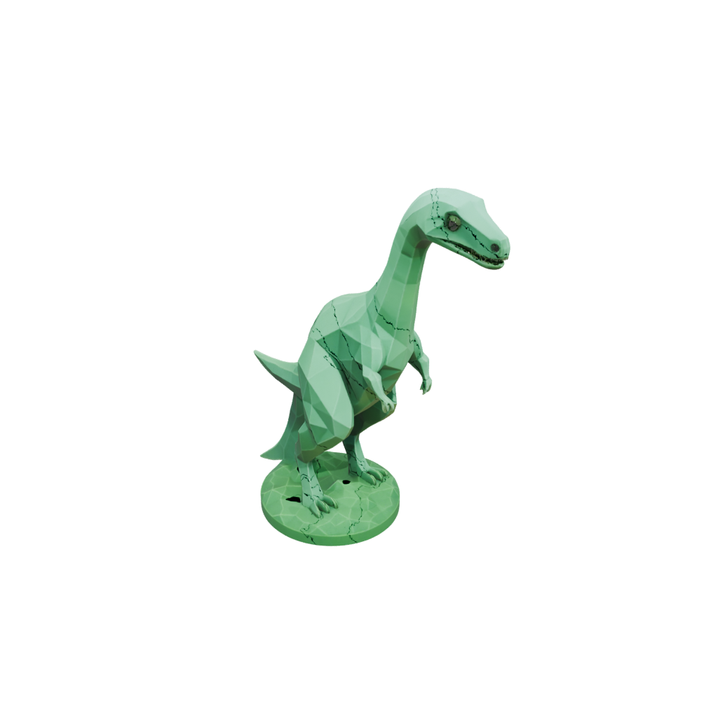 Glow Low-Poly Plesiosaur — dinosaurs 3D print model, STL